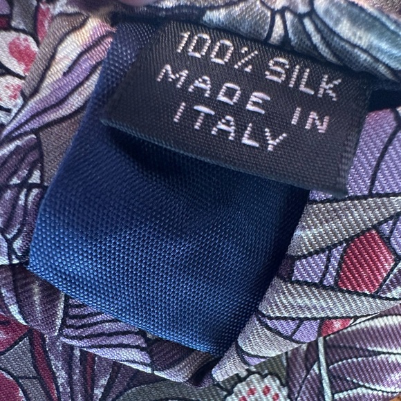 Vintage ISACO Italian 100% Silk Floral Tie Made Italy Botanical 3.5x56 Preppy - Picture 6 of 12